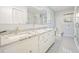 Bathroom featuring a double vanity and a glass-enclosed shower at 3310 Bryan Way, Marietta, GA 30008