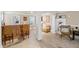 Basement featuring a built-in bar, sitting area, and stylish decor, an entertainer's dream at 6597 River Island Drive Dr, Buford, GA 30518