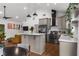 Bright kitchen featuring an island, stainless steel appliances, and modern cabinetry with stylish countertops at 1564 Belva Ave, Decatur, GA 30032