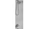 Close-up of a shower head in modern bathroom with white subway tile at 3451 Falls Branch Ct, Buford, GA 30519