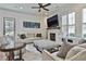 Bright living room featuring a fireplace, large windows, and neutral-toned furniture at 175 Central Ave, Fayetteville, GA 30214