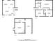 Floor plans of the first, second and third stories of the home at 3694 Rolling Pl, Conley, GA 30288