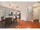 Bright living space with hardwood floors, bright windows, dining area and staircase at 5621 Cobblestone Creek Ave # 14, Mableton, GA 30126