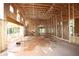 Interior framing of home with wood beams, stud walls, and the infrastructure for future living spaces at 578 Price Rd, Carrollton, GA 30116