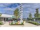 Commercial space featuring a variety of colorful outdoor seating and the 'TOCO HILL' monument sign at 1174 City Park Ln, Decatur, GA 30033