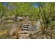 A scenic view of the creek with a path of stones to cross the stream at South Peachtree Creek at 1174 City Park Ln, Decatur, GA 30033
