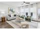 Bright living room with stylish seating, ceiling fan, and bright windows at 1174 City Park Ln, Decatur, GA 30033