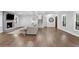 Finished basement offers a cozy living space with a fireplace and ample room for recreation and relaxation at 2445 Kings Point Dr, Dunwoody, GA 30338