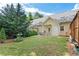 Private backyard with lush lawn, outdoor seating, and a secure fence for added privacy at 1062 Sasha Ln, Roswell, GA 30075
