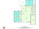 Detailed floor plan showcasing the layout with dimensions of bedrooms, kitchen, living room, and garage at 236 Ridge Nw Ave, Marietta, GA 30064