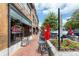 Attractive street view featuring local eateries with outdoor seating and planters along a walkable, brick-lined sidewalk at 236 Ridge Nw Ave, Marietta, GA 30064
