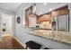 Modern kitchen with granite countertops and stainless steel appliances at 3408 Lake Pointe Cir, Roswell, GA 30075