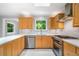 Beautiful kitchen with modern stainless appliances, countertops, and view to outdoors at 2717 Hearthstone Cir, Marietta, GA 30062