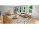 Bright staged living room with hardwood floors, natural light, neutral colors, and stylish decor at 2717 Hearthstone Cir, Marietta, GA 30062