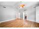 Main bedroom offers vaulted ceiling, hardwood floors and en-suite bath at 2717 Hearthstone Cir, Marietta, GA 30062
