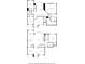 Two-story floor plan showcasing the layout of the first and second floors, including rooms and bathrooms at 2537 Sori Dr, Buford, GA 30519