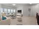 This virtually staged living room boasts large windows, contemporary furniture, and plush carpeting at 2537 Sori Dr, Buford, GA 30519