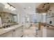 Luxurious main bathroom featuring granite counters, soaking tub, and glass-enclosed shower at 3585 Roxboro Ne Rd # 2, Atlanta, GA 30326