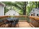 Outdoor patio with table and chairs overlooking the yard at 1583 Braeburn Se Dr, Atlanta, GA 30316