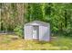 A close-up of the backyard shed, providing additional storage on the property at 2678 Rainbow Forest Dr, Decatur, GA 30034