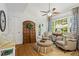 Cozy living room with hardwood floors, neutral color scheme, and stylish furnishings at 4792 Fairville Ct, Marietta, GA 30062