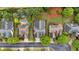 Aerial view of a neighborhood showcasing well-maintained homes, lush green trees, and serene streetscapes at 123 Patrick Way, Marietta, GA 30064