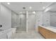 Spa-like bathroom features a freestanding tub, glass-enclosed shower, and sleek vanity at 2425 Peachtree Ne Rd # 902, Atlanta, GA 30305