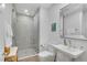 Modern bathroom features a glass-enclosed shower, sleek vanity, and contemporary finishes at 2425 Peachtree Ne Rd # 902, Atlanta, GA 30305