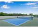 Bright and well-maintained tennis court with blue surface and green surroundings at 2425 Peachtree Ne Rd # 902, Atlanta, GA 30305