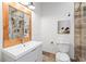 Bathroom features modern vanity and lighting fixtures at 5097 Peachtree Rd # I, Atlanta, GA 30341