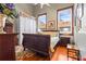 Bedroom featuring hardwood floors, wooden bed and storage at 5097 Peachtree Rd # I, Atlanta, GA 30341