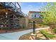 View of the Rail Trail with a brick path leading toward green landscape and a dining area at 5097 Peachtree Rd # I, Atlanta, GA 30341
