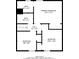 Floorplan features a primary bedroom, two bedrooms, two baths, and hallway dimensions on the third floor at 3851 Natalie Way, Ellenwood, GA 30294
