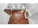 Bird's eye view of the expansive living room showcasing fireplace and hardwood floors at 1980 Marcia Overlook Dr, Cumming, GA 30041