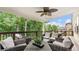 Inviting covered patio offering comfortable seating with scenic views of the surrounding lush greenery, perfect for relaxation at 1980 Marcia Overlook Dr, Cumming, GA 30041