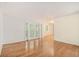 Hardwood floors and double doors define this open-concept living space at 1445 Monroe Ne Dr # F10, Atlanta, GA 30324