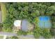 Aerial view showing the pool and tennis court community amenities at 4815 Rapids Nw Cir, Acworth, GA 30102