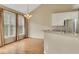 Bright dining area with chandelier and view to backyard at 4815 Rapids Nw Cir, Acworth, GA 30102