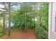 View from the Balcony to the lake and surrounding trees at 2214 Lake Pointe Cir, Roswell, GA 30075