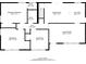 Detailed floor plan of a home's first floor, featuring a living room, kitchen, and bedrooms at 4078 Bouldercrest Rd, Ellenwood, GA 30294