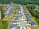An aerial perspective shows a home in a neatly arranged community with green spaces and roadways at 4720 Dufour Dr, Lilburn, GA 30047