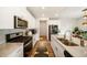 Modern kitchen featuring stainless steel appliances, granite countertops, and a stylish backsplash at 4720 Dufour Dr, Lilburn, GA 30047