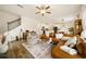 Inviting living room with a large sectional couch and warm lighting at 4720 Dufour Dr, Lilburn, GA 30047