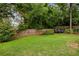 Well-maintained grassy back yard features a trampoline and is surrounded by a wooden fence and mature trees at 3349 Concord Se Cir, Smyrna, GA 30080
