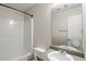 Bathroom featuring a vanity with a mirror, a toilet, and a shower-tub combo at 3385 Amhurst Pkwy, Atlanta, GA 30349