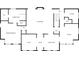 Floor plan showing the layout of the first floor with a living room, kitchen, office and primary bedroom at 7212 Avalon Dr, Douglasville, GA 30135