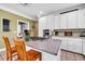 Inviting kitchen island featuring modern appliances and generous counter space, perfect for everyday meals at 7212 Avalon Dr, Douglasville, GA 30135
