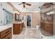Bathroom with double vanity and walk in closet at 324 Kibbee Rd, Mcdonough, GA 30252