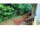 Backyard view showing lush greenery and vegetation from the edge of the deck at 5517 Green Wing Ct, Lithonia, GA 30058