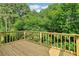 Spacious wooden deck overlooking a lush, green backyard offering a private outdoor space at 1039 Megan Ct, Sugar Hill, GA 30518